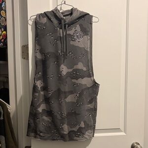 Gymshark Gray Camo Sleeveless Top